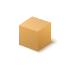 closed box  on white background. Vector illustration.