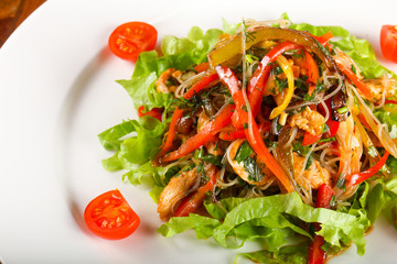 Salad with chicken and glass noodle