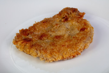 Roasted pork schnitzel