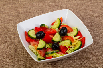 Fresh salad with vegetables