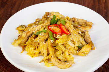 Udon with chicken