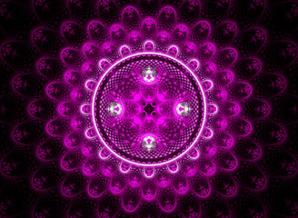 Obraz premium Abstract fractal patterns and shapes. Fractal texture. The colors in the series, Fancy paint. Background consists of fractal color texture.