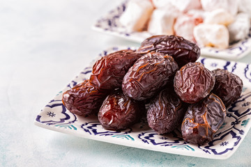 Fresh Medjool Dates. Ramadan kareem.