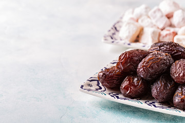 Fresh Medjool Dates. Ramadan kareem.