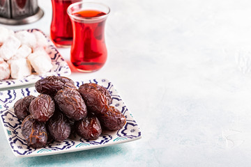 Fresh Medjool Dates. Ramadan kareem.