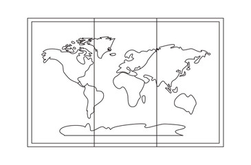paper map guide icon vector illustration design