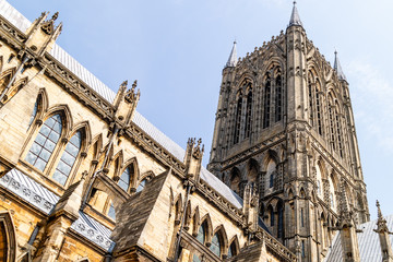 Lincoln Cathedral during the day in summer