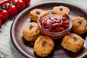 Canned salmon meatballs