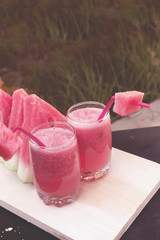 fresh homemade watermelon juice