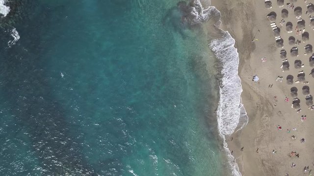 Aerial view of Tenerife island Canary Spain Atlantic ocean drone top view 4K UHD video