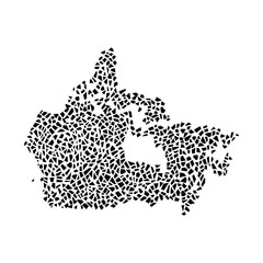 Canada map, polygonal pattern