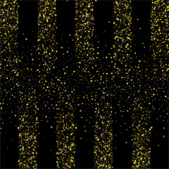 Gold Stars Confetti Cool Christmas Festive Vector Background. Bright Sparkles New Year Birthday Party Frame. Magic Ads Sale Banner Falling Down Gold Stars Pattern. Nice Premium Glitter Holiday Garland