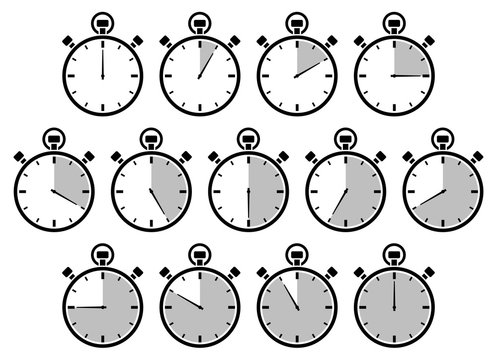 13 Stopwatches Icon Grey Time
