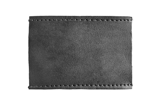 Leather label isolated