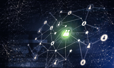 Obraz premium Nowoczesne technologie bezprzewodowe jako środki komunikacji i sieci