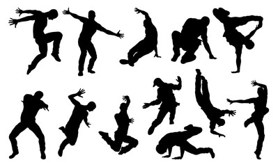 Street Dance Dancer Silhouettes