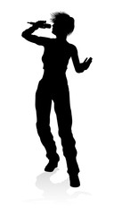 Singer Pop Rapper Rock Star Woman Silhouette