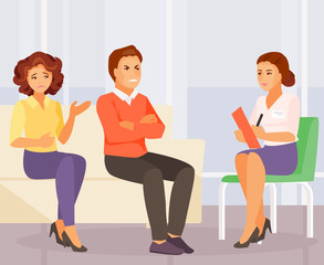 Obraz premium Family psychologist vector