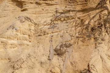 Sand texture after rain