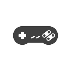 Video game Joystick icon. Silhouette Black. isolated on white background