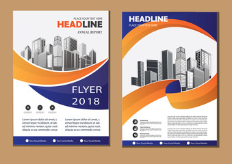 Business abstract vector template. Brochure design, cover modern layout, annual report, poster, flyer in A4 with colorful triangles, geometric shapes for tech, science, market with light background