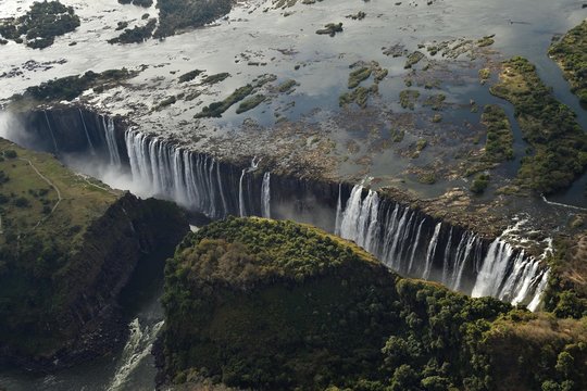 Aerial view, Victoria Falls, Zimbabwe, Africa