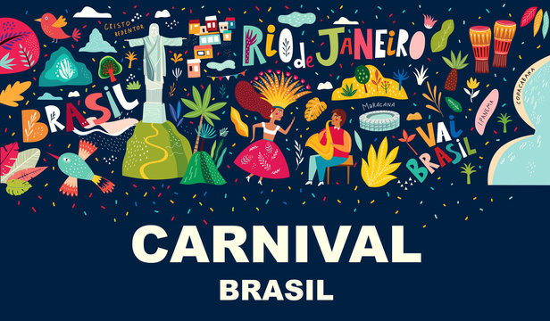 Illustration Brazil carnival