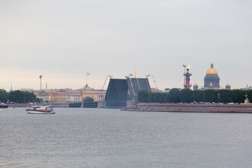 River parade in Saint--Petersburg