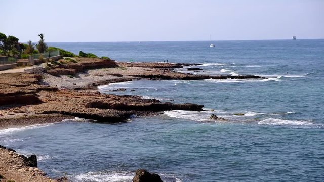 Las Rotas beach in Spanish town Denia