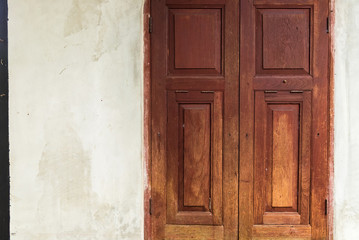 Vintage windows for background. In morning with sun light.