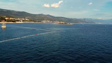 Flying over the sea near San Marino Croatia - Powered by Adobe