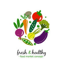 Organic food. Logo concept