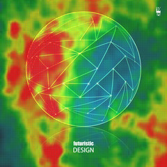 Colored heat map for temperature. Eps10 Vector illustration