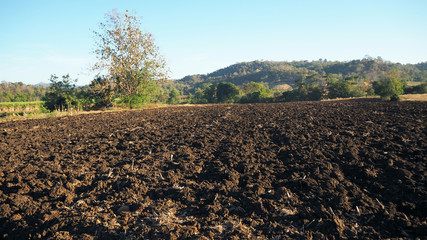 Preparation of soil for agriculture in rural areas.