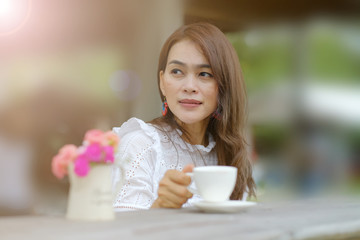 a women and coffee time