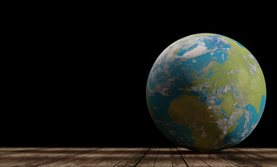 planet world 3d-illustration. elements of this image furnished by NASA