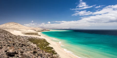 Velours gordijnen Sotavento Beach, Fuerteventura, Canarische Eilanden "Risco el Paso" auf Fuerteventura