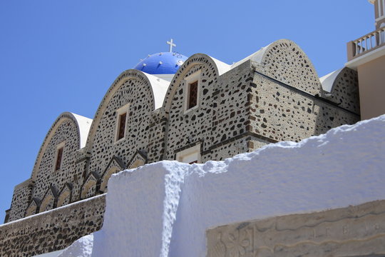 Die Agios Dimitrios Mesaria Kirche in Vothonas auf Santorin
