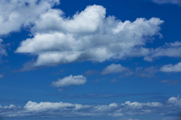 Blue sky background with White fluffy clouds texture, Abstract natural