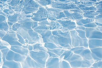 Texture of water in swimming pool for background