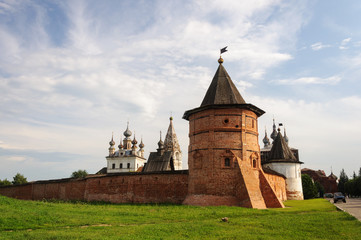 Fototapeta na wymiar Ancient Russian monastery in Yuriev-Polsky