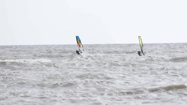 Windsurfing, summer fun extreme sport