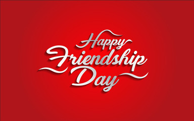 Happy friendship day.Creative  color happy friendship day text design element. vector illustration