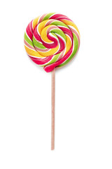 Colorful lollipop on white background