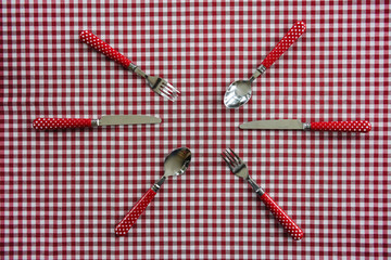 Picnic set. Romantic date. Family weekend. RED cell. Flowerpot. A frame for text or photo. Covers for bottles. cutlery