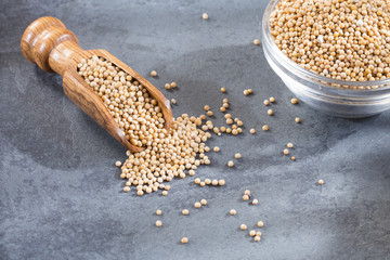 Portion of fresh made Mustard Seeds
