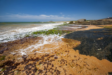 Beach of Caraís  photographed in Guarapari, Espírito Santo - Southeast of Brazil. Atlantic Forest Biome. Picture made in 2007.