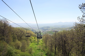 The cable car in the resort Tsakhkadzor in Armenia