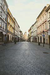 Obraz na płótnie Canvas Street view of Krakow