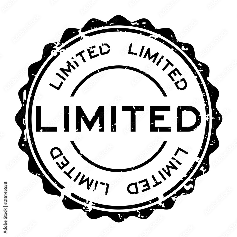 Poster Grunge black imited word round rubber seal stamp on white background